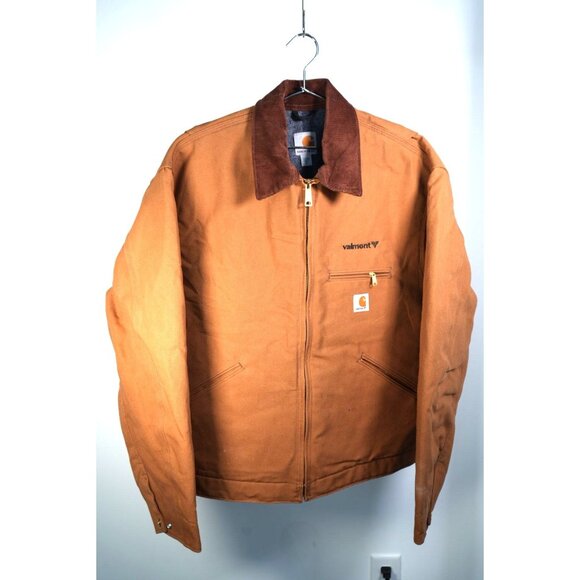 Carhartt Blanket Lined Corduroy Canvas Full Zip Detroit Jacket Brown XL